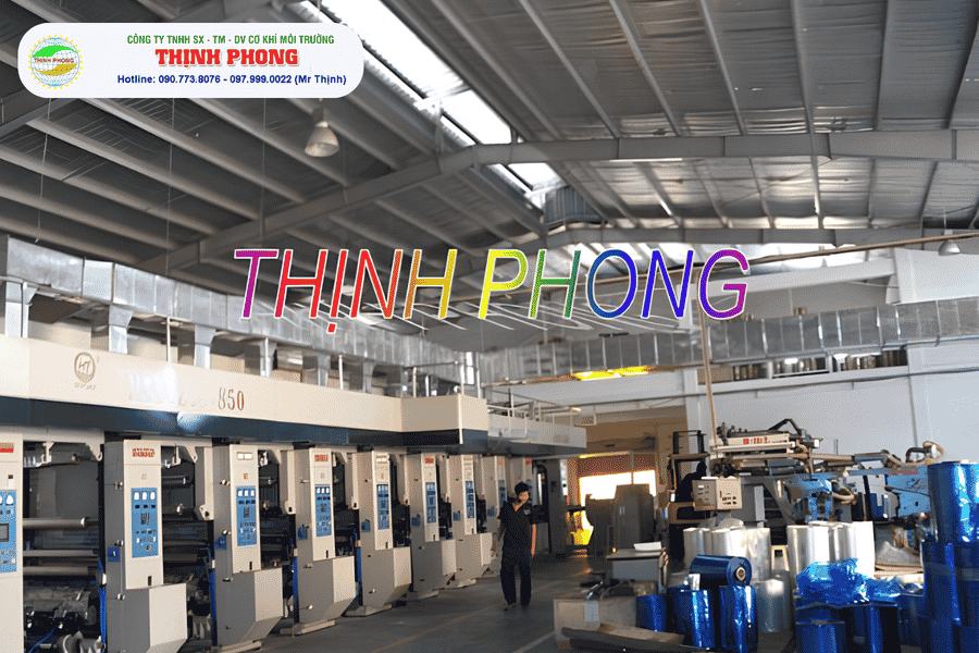 Hệ thống thu gom và xử lý hơi dung môi từ chuyền in