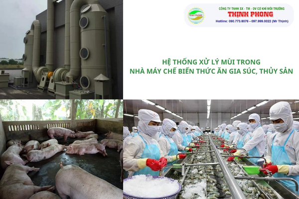 Hệ thống xử lý mùi thức ăn gia súc, thủy sản 