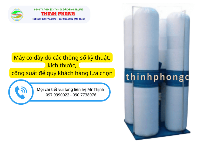 máy hút bụi di động 4 túi vải